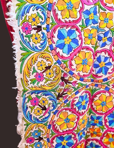 [inaara_sp00424] Multi colour floral pattern namda rug (6x4 feet)