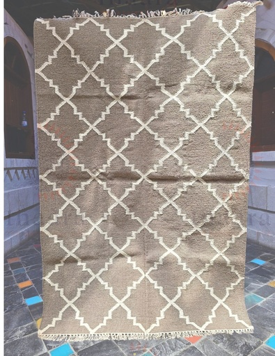 [inaara_sp00145] Chand Sabha Handwoven Dhurrie