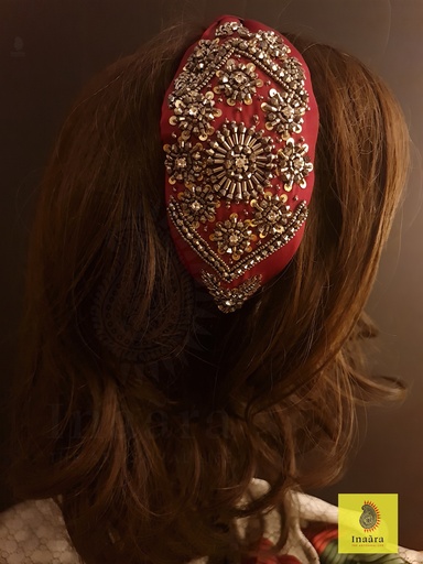 [inaara_sp00072] Baroque hand embroidered hairbands