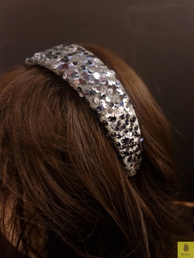 [inaara_sp00607] Silver Star Handcrafted Hairband