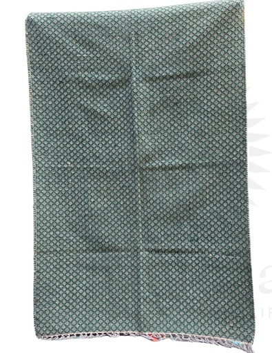 [inaara_sp00235] Geometric Mesh Handwoven Dhurrie - Green