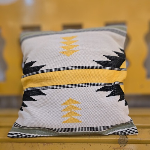[inaara_sp00279] Hand woven cushion cover (Single piece)