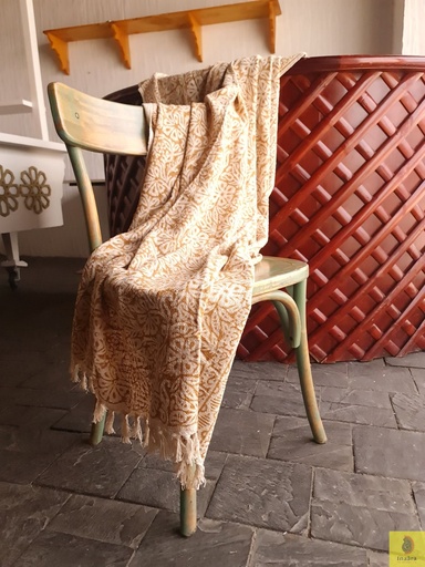 [inaara_sp00116] Blockprinted cotton throw