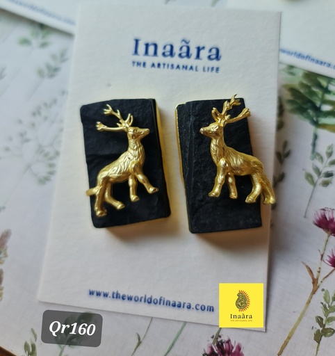 [inaara_sp00206] Druzy Gold Earrings