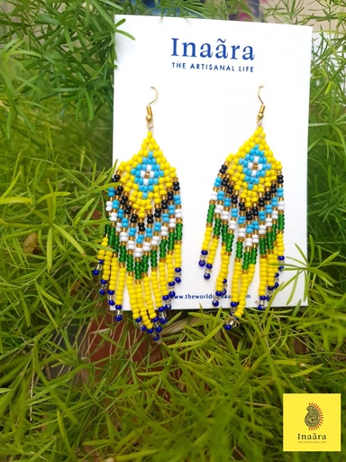[inaara_sp00365] Lemon Toned Kuki Earrings
