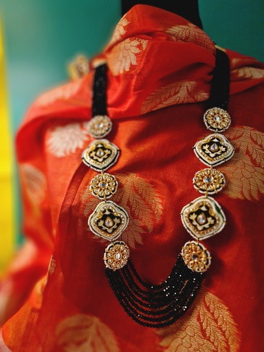 [inaara_sp00168] Chunky Kundan Haar Necklace