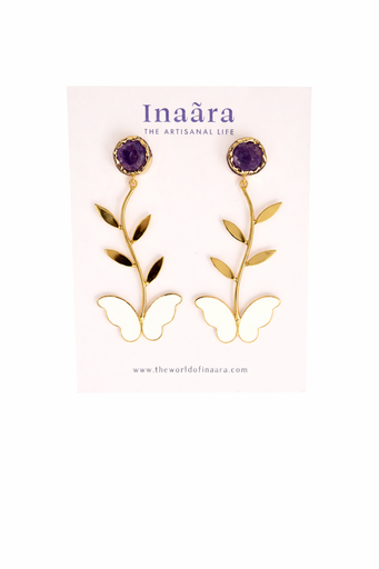 [inaara_sp00319] أقراط بتصميم فراشة متقن التفاصيل