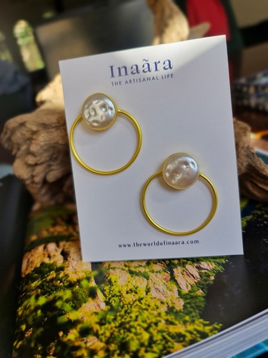 [inaara_sp00541] Raw Stone Handcrafted Earrings