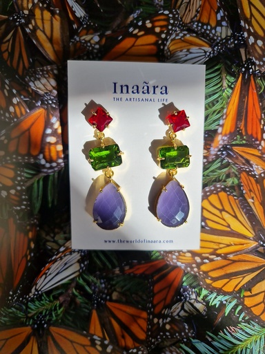[inaara_sp00701] Vibrant Stone Dangler