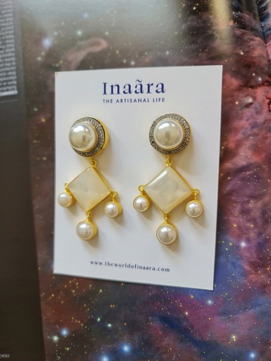 [inaara_sp00493] Pearl on Pearl Earrings