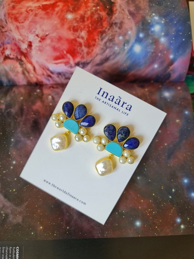 [inaara_sp00531] Raw Stone Handcrafted Earrings