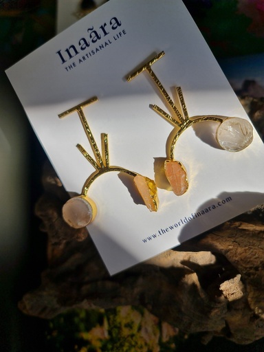 [inaara_sp00659] Sunrise Statement Earrings