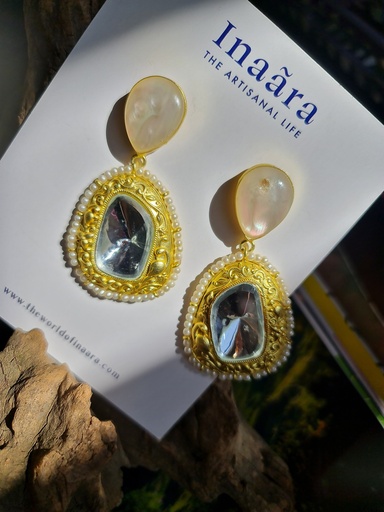 [inaara_sp00170] Chunky Moissanite earrings