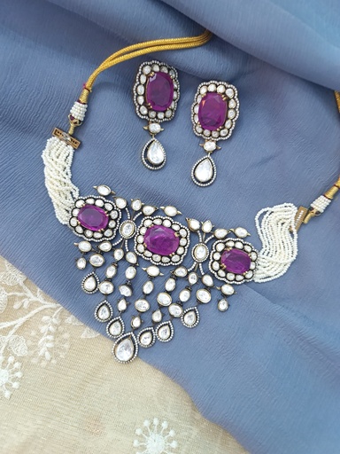 [inaara_sp00651] Stunning Victorian Choker Set