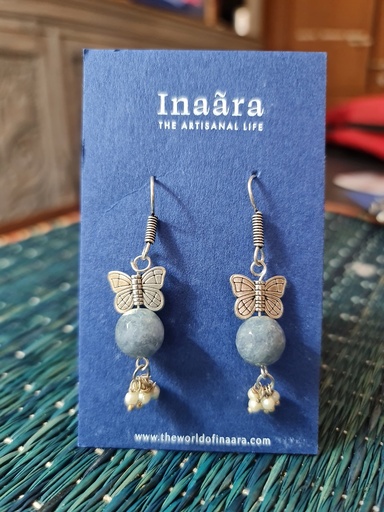 [inaara_sp00615] Silver tone brass earrings
