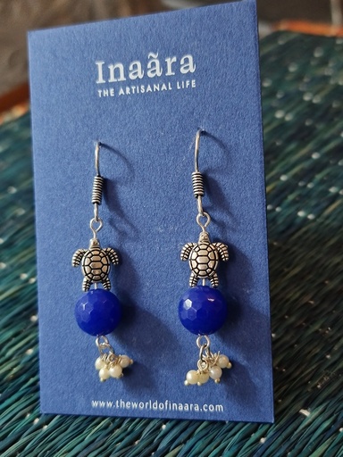 [inaara_sp00610] Silver tone brass earrings