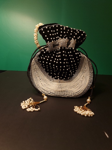 [inaara_sp00473] Original zardosi and parsi gara embroided potli bag
