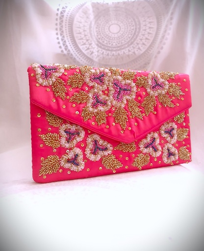 [inaara_sp00668] Sequin clutch bag