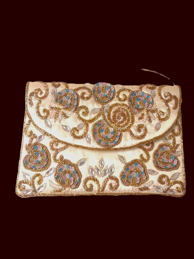[inaara_sp00708] Vintage Satin Clutch