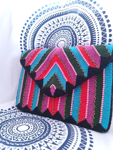 [inaara_sp00557] Rayas Clutch Bag