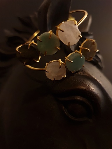 [inaara_sp00522] Raw Stone Handcrafted Bangle