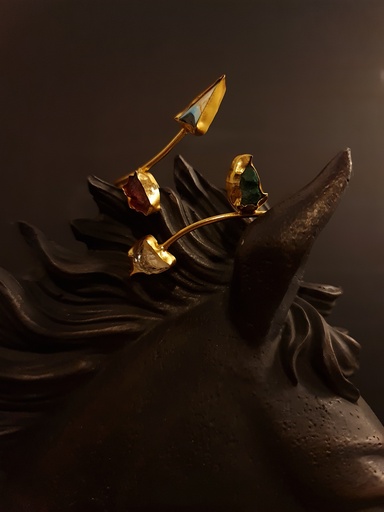 [inaara_sp00520] Raw Stone Handcrafted Bangle
