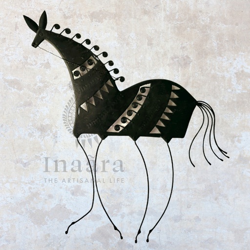 [inaara_sp00689] Tufaan the Horse Wall Hanging - Pitwai Tribal Art