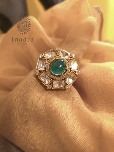 [inaara_sp00720] Zamrudi Finger Ring