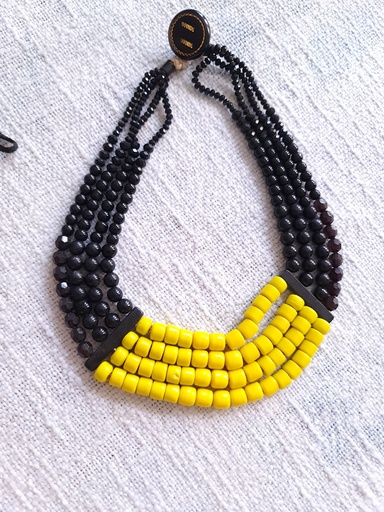 [inaara_sp00414] Naga Layered Necklace -Sunflower