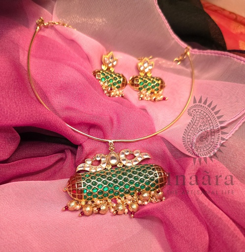 [inaara_sp00029] Avantika Hasuli Necklace Set