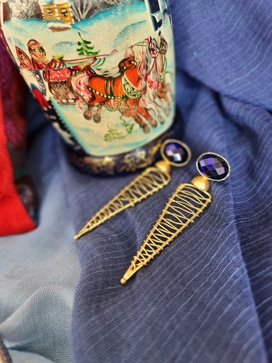[inaara_sp00656] Stylized Zig Zag Earrings