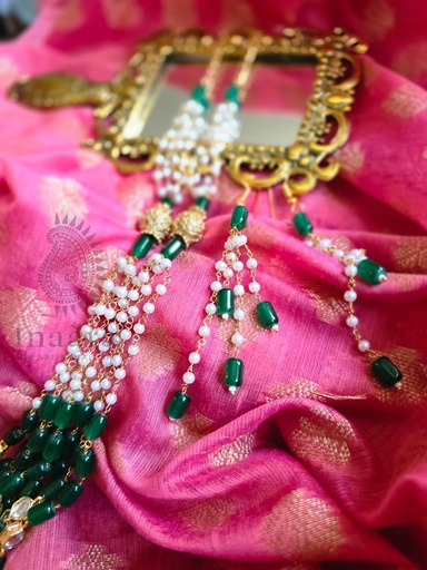 [inaara_sp00225] Forest Green Mala set