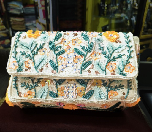 [inaara_sp00325] Jardin d'Eden Evening Clutch Bag