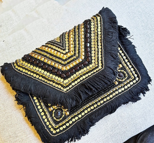 [inaara_sp00663] Swan Boho Clutch Bag
