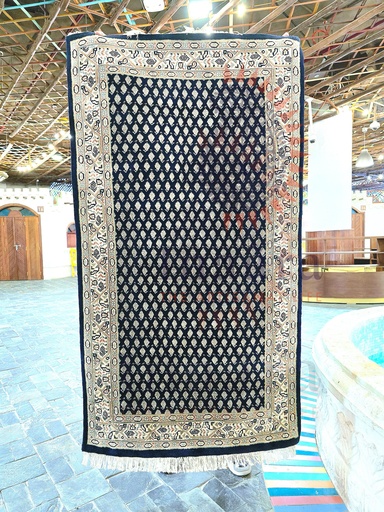 [inaara_sp00577] Sarouk-Mir Hand Knotted Carpet Blue