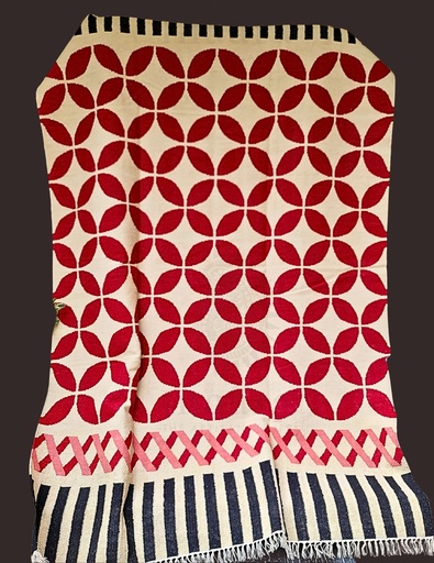 [inaara_sp00354] Laali Handwoven Dhurrie