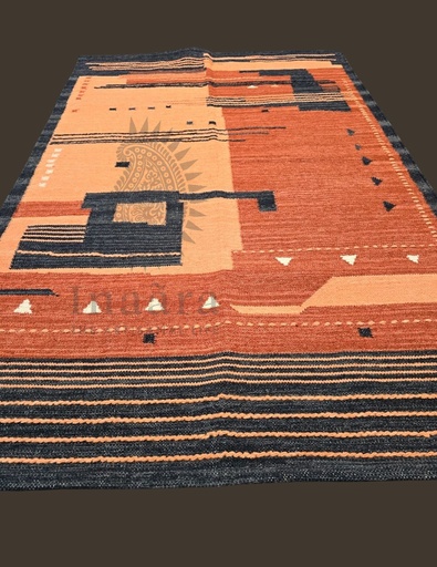 [inaara_sp00361] Lava Ash Handwoven Rug