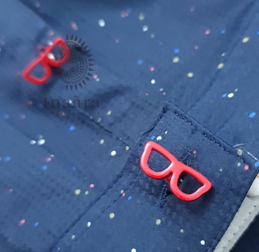 [inaara_sp00162] Chashmish Fun Red Spectacles Cufflinks