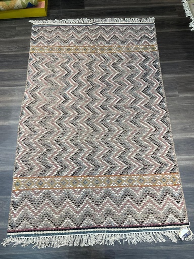ZigZag 3D Pattern Dhurrie 6X4