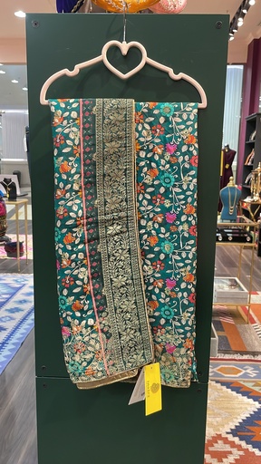 Floral Silk Dupatta