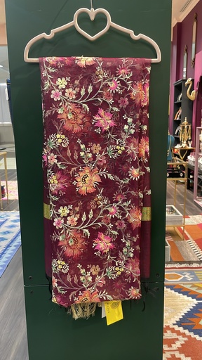 Organza Floral Embroidery Dupatta