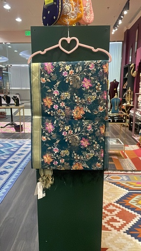 Organza Floral Embroidery Dupatta