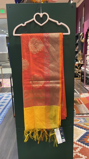Banarasi Dupatta-Rust Orange