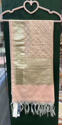 Banarasi Silk Dupatta-Peach