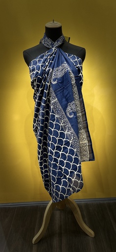 Block printed cotton sarong-floral pink/red (copy)