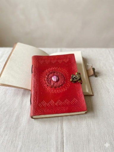 Handmade Journal Leather-Red/M