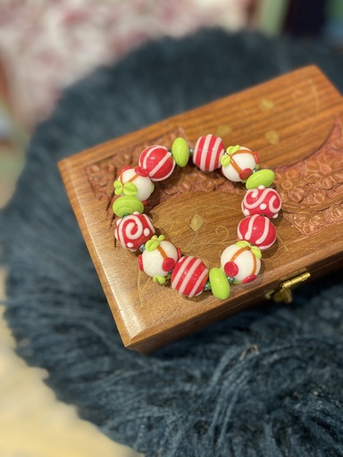 Glass painted bracelet- gray (copy)