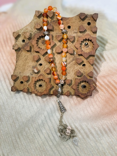 Prayer beads- Aqeeq stone