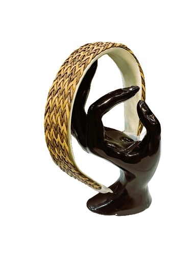 Handmade slim braided headband- peach (copy)