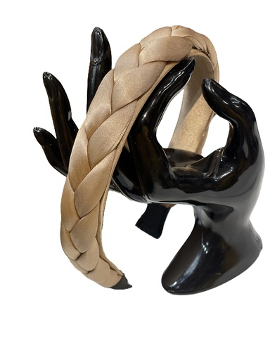 Handmade braided headband-beige (copy)